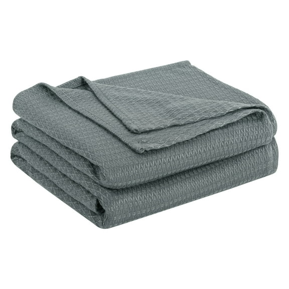 REGALWOVEN Bamboo Viscose Cooling Blanket All Seasons Breathable for Hot Sleepers for Bed, Sofa Dark Gray Twin