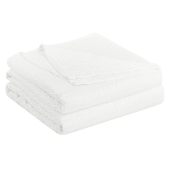 REGALWOVEN Bamboo Viscose Cooling Blanket All Seasons Breathable for Hot Sleepers for Bed, Sofa White Queen