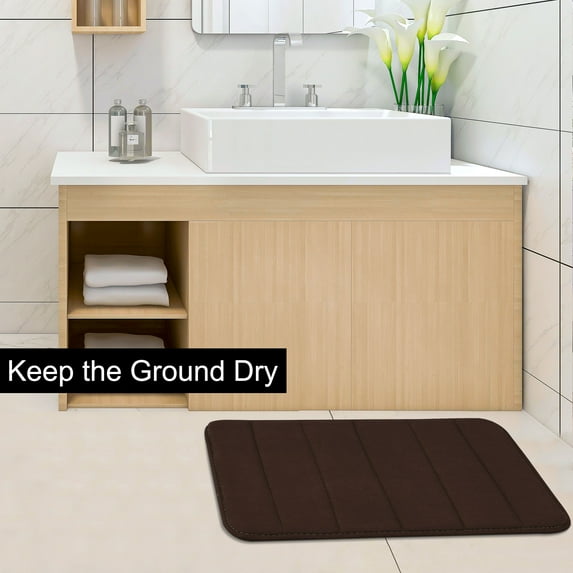 REGALWOVEN Bath Mat Memory Foam Bath Rugs for Bathroom, Coffee Color 24" x 16"/60 x 40cm(L*W)