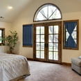 thumbnail image 1 of PiccoCasa Blackout Curtains Rod Sliding Door Drapes Rod Pocket, Navy Blue W25" x L40", 1 of 7