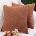 thumbnail image 1 of PiccoCasa Blank Cotton Linen Throw Pillow Covers 18"x18" Decor Cushion Covers Set of 2, Orange, 1 of 8