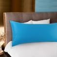 thumbnail image 1 of PiccoCasa Body Pillow Case 100% Cotton Zippered Closure Long Pillow Cover  for Bedroom 1 Pc Queen Blue 20" x 54", 1 of 7