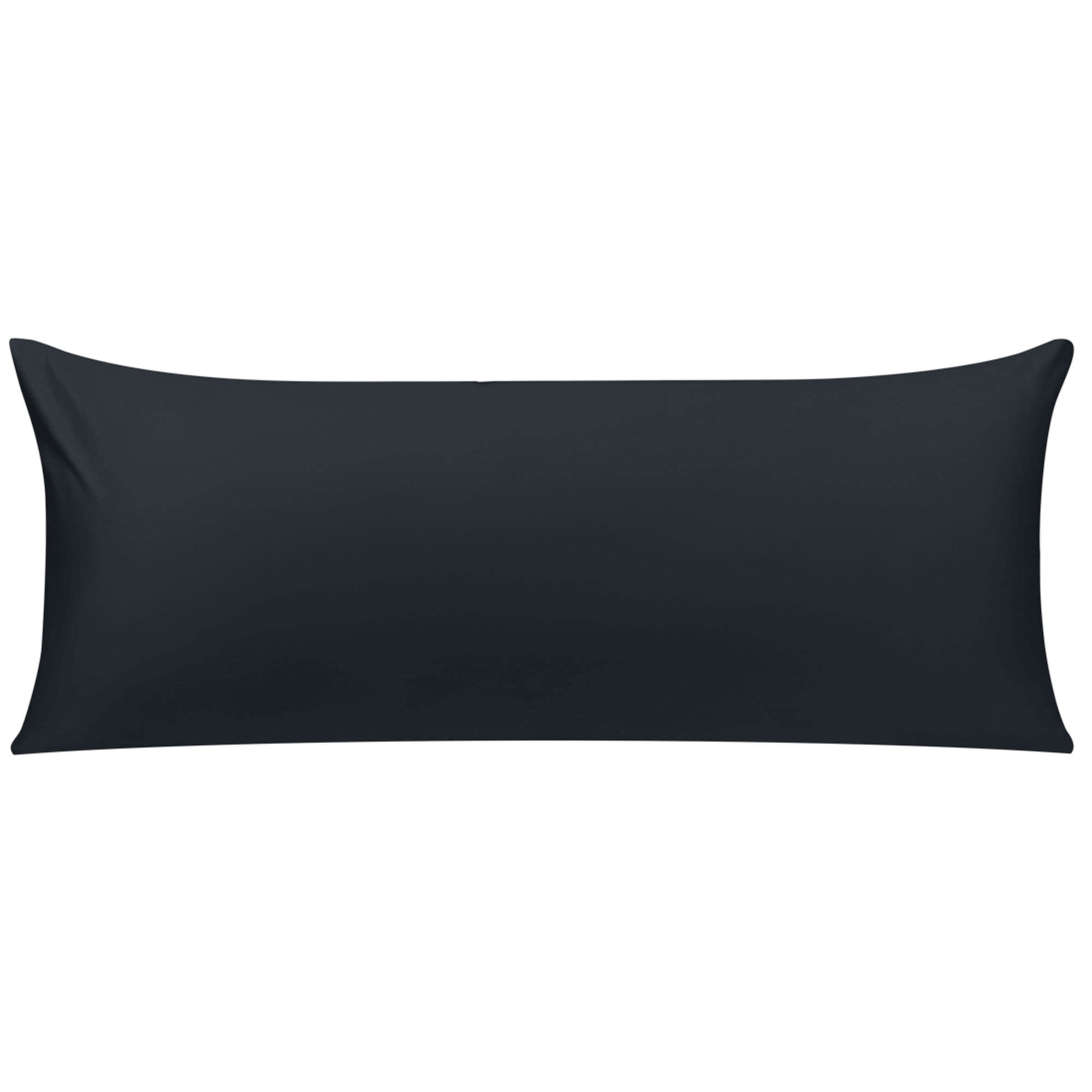 PiccoCasa Body Pillow Cover Cotton Body Pillowcase for Adult, Black 20