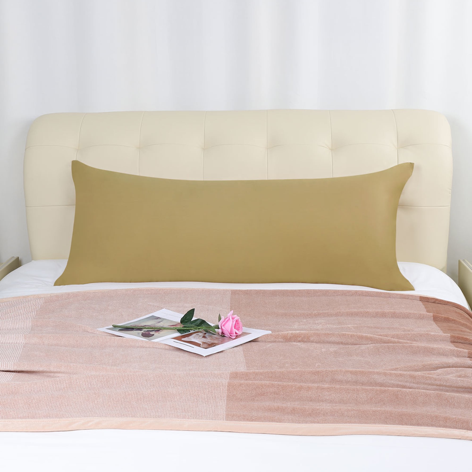 PiccoCasa Body Pillow Cover Cotton Long Pillowcase for Bed with Zipper