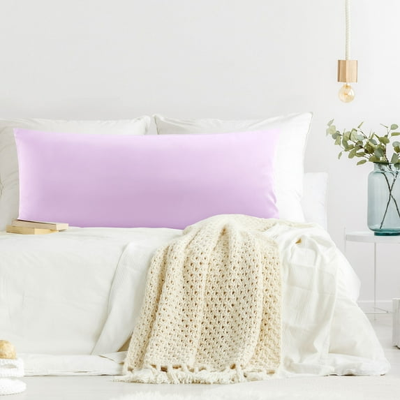 PiccoCasa Body Pillowcase 1Pc, Viscose from Bamboo with Zipper Wisteria 20"x54"