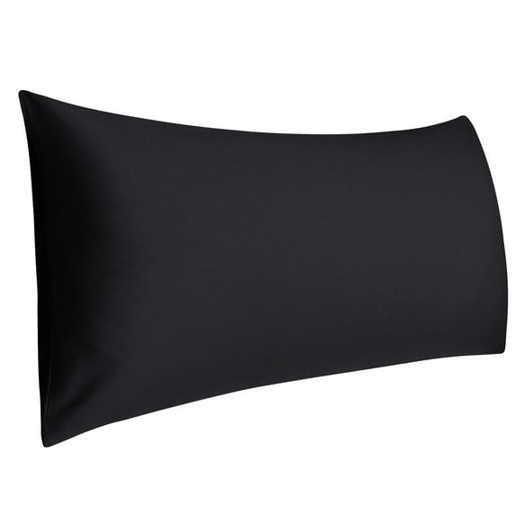PiccoCasa Body Pillowcase 300 Thread Count Egyptian Cotton Pillowcase Standard Black