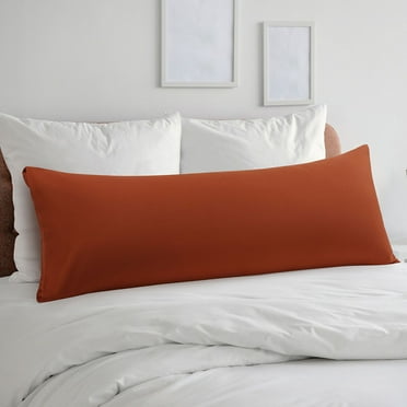 PiccoCasa Body Pillowcase Brushed Microfiber Body Pillow Cover, Standard Rust