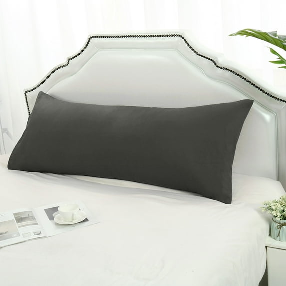 PiccoCasa Body Pillowcase Soft 1800 Series Microfiber Long Pillow Cover, Jumbo Grey