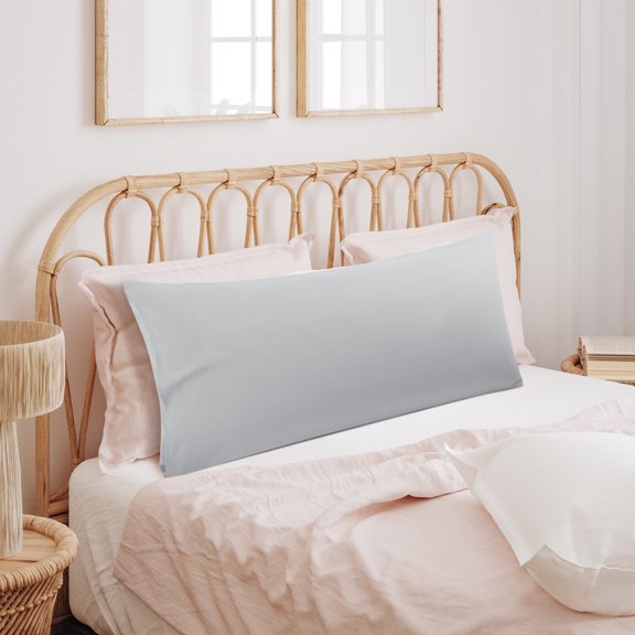 REGALWOVEN Body Pillowcase Soft 1800 Series Microfiber Long Pillow Cover, Grey Standard