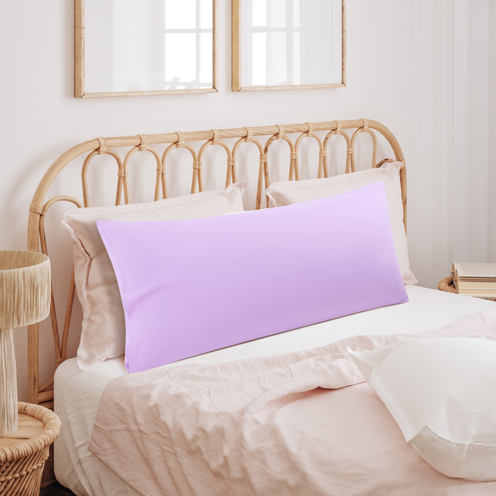PiccoCasa Body Pillowcase Soft 1800 Series Microfiber Long Pillow Cover,  Standard Violet, image size:2000x2000