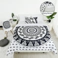 thumbnail image 1 of PiccoCasa Bohemian Duvet Cover Set 4 Piece Microfiber Bedding for Twin Bed, White and Black, 1 of 6