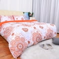 thumbnail image 1 of PiccoCasa Bohemian Duvet Cover Sets with 2 Matching Pillow Shams Soft Microfiber 3-Piece Boho Mandala Quilt Set (Orange, King), 1 of 7