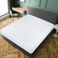 thumbnail image 1 of PiccoCasa Box Spring Cover Wrap Around 4 Sides Bed Skirt, Smooth Stretchy White King, 1 of 7