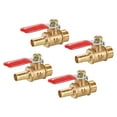 thumbnail image 1 of Brass Air Ball Valve Shut-off Switch Male to Hose Barb Pipe Tubing Fitting Coupler 180 Degree Operation Handle 4Pcs, G 1/4" x 3/8", 1 of 3