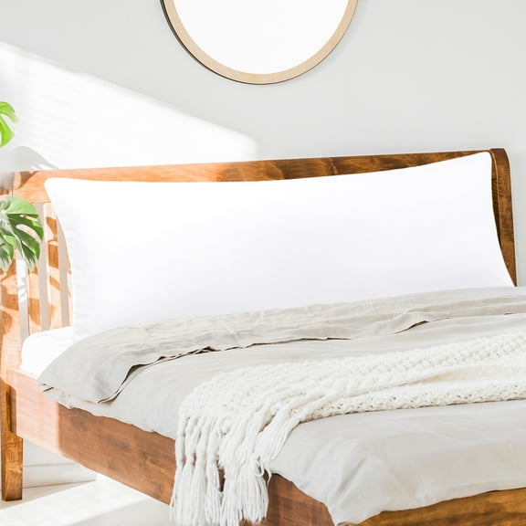 PiccoCasa Brushed Body Microfiber Zippered Pillowcase White 20"x48"