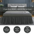 thumbnail image 1 of PiccoCasa Brushed Microfiber Bed Skirts 16" Drop Ruffled Wrap Around, King Dark Gray, 1 of 7