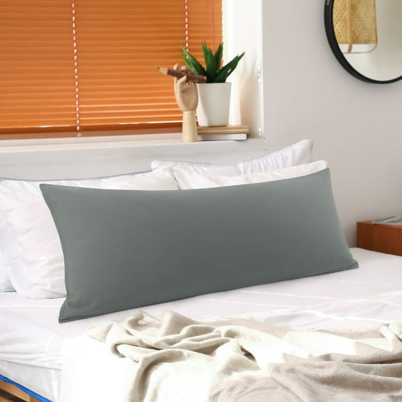 PiccoCasa Brushed Microfiber Pillowcase Body Pillow Pillowcase, King Grey