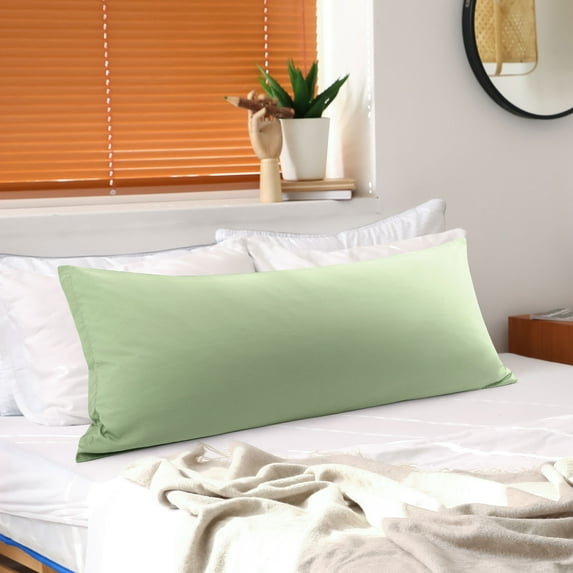 PiccoCasa Brushed Microfiber Pillowcase Body Pillow Pillowcase, Queen Sage