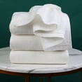 thumbnail image 1 of PiccoCasa Cotton Bath Towels 4Pcs 27"x54" Absorbent Waffle Weave White, 1 of 7