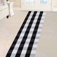 thumbnail image 1 of PiccoCasa Cotton Carpet Checkered Plaid Doormat Rugs, Black & White 70.9"x23.6", 1 of 8