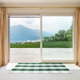 thumbnail image 1 of PiccoCasa Cotton Carpet Checkered Plaid Doormat Rugs, Green & White 51.2"x23.6", 1 of 8