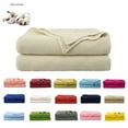 thumbnail image 1 of PiccoCasa Cotton Knitted Throw Blanket for Sofa Couch, Beige 50" x 70", 1 of 6
