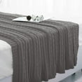thumbnail image 1 of PiccoCasa Cotton Throw Blanket Cable Knit Decorative Blanket, Grey 70"x78", 1 of 8