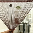 thumbnail image 1 of PiccoCasa Decorative String Curtain Fringe Panel, 39" x 79" Chocolate Color, 1 of 6