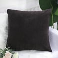 thumbnail image 1 of PiccoCasa Decorative Throw Pillow Cover Corduroy Corn Striped Cushion Cover, Dark Brown 18" x 18", 1 of 8