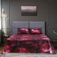 thumbnail image 1 of PiccoCasa Deep Pocket 4 Piece Bed Sheets Set, Soft Polyester Queen Sheets, Red, 1 of 6