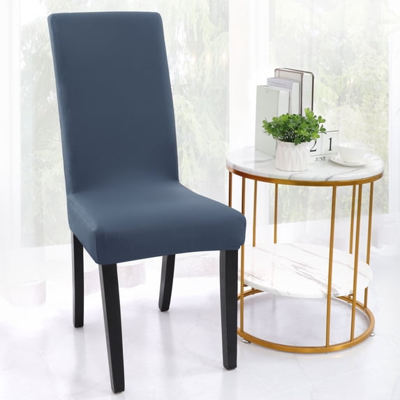 PiccoCasa Dinning Room Hotel Stretch Chair Cover Removable Slipcover Steel Blue