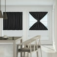 thumbnail image 1 of PiccoCasa 1 Panel Door Curtains Home Blackout Window Curtains, Black W54" x L40", 1 of 7