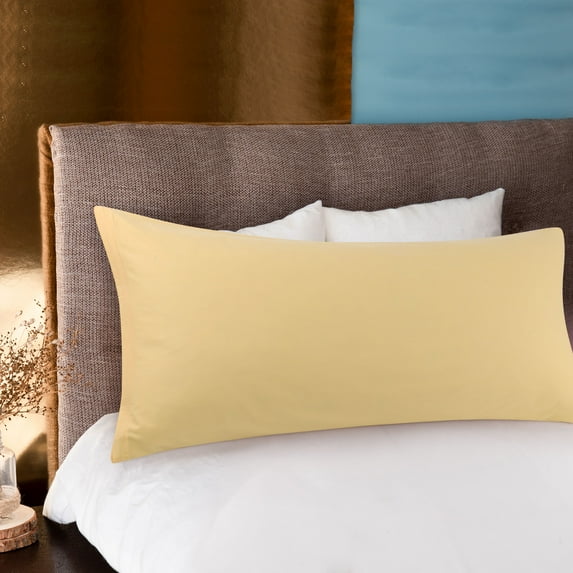 PiccoCasa Egyptian Cotton Body Pillow Case Zippered Long Pillow Cover 1 Pc King Apricot 20" x 60"