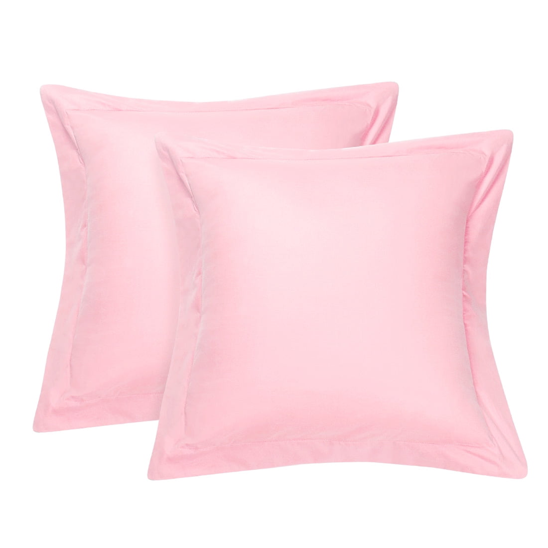 PiccoCasa Egyptian Cotton Pillow Shams Set of 2, Square(26"x26"), Coral