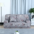 thumbnail image 1 of PiccoCasa Elastic Spandex Sofa Cover, Plum Flower Pattern Thicker Couch Slipcover Gray Medium, 1 of 6