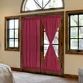 thumbnail image 1 of REGALWOVEN Elegant French Thermal Insulated Blackout Curtain Set of 2, Burgundy W25" x W72", 1 of 7
