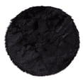 thumbnail image 1 of PiccoCasa Faux Fur Area Rug Shaggy Floor Mat, Black 2x2 Feet Round, 1 of 6