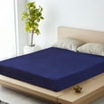 thumbnail image 1 of PiccoCasa Fitted Sheet Waterproof Bedding Sheet, Navy Blue Full, 1 of 6