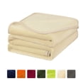 thumbnail image 1 of PiccoCasa Flannel Fleece Blanket Soft Warm Luxury Hemmed Beige King, 1 of 6