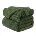thumbnail image 1 of PiccoCasa Flannel Fleece Blanket for Sofa or Bed, Army Green 70"x78", 1 of 6