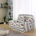thumbnail image 1 of PiccoCasa Floral Sofa Cover Stretch Sofa Slipcover for 1 Seater, Beige and Orange, 1 of 7