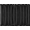 thumbnail image 1 of PiccoCasa French Door Curtains Rod Pocket Blackout Curtain Panel Black 1 W54" x L72", 1 of 8