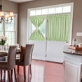 thumbnail image 1 of PiccoCasa French Door Curtains Rod Pocket Blackout Curtain Panel Light Green 1 W54" x L40", 1 of 7