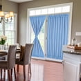 thumbnail image 1 of PiccoCasa French Door Curtains Rod Pocket Blackout Curtain Panel Sky Blue 1 W54" x L72", 1 of 8