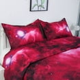 thumbnail image 1 of PiccoCasa Full/Queen 3Pcs Galaxies Red Comforter Set All-Season Down Quilted Set, 1 of 6