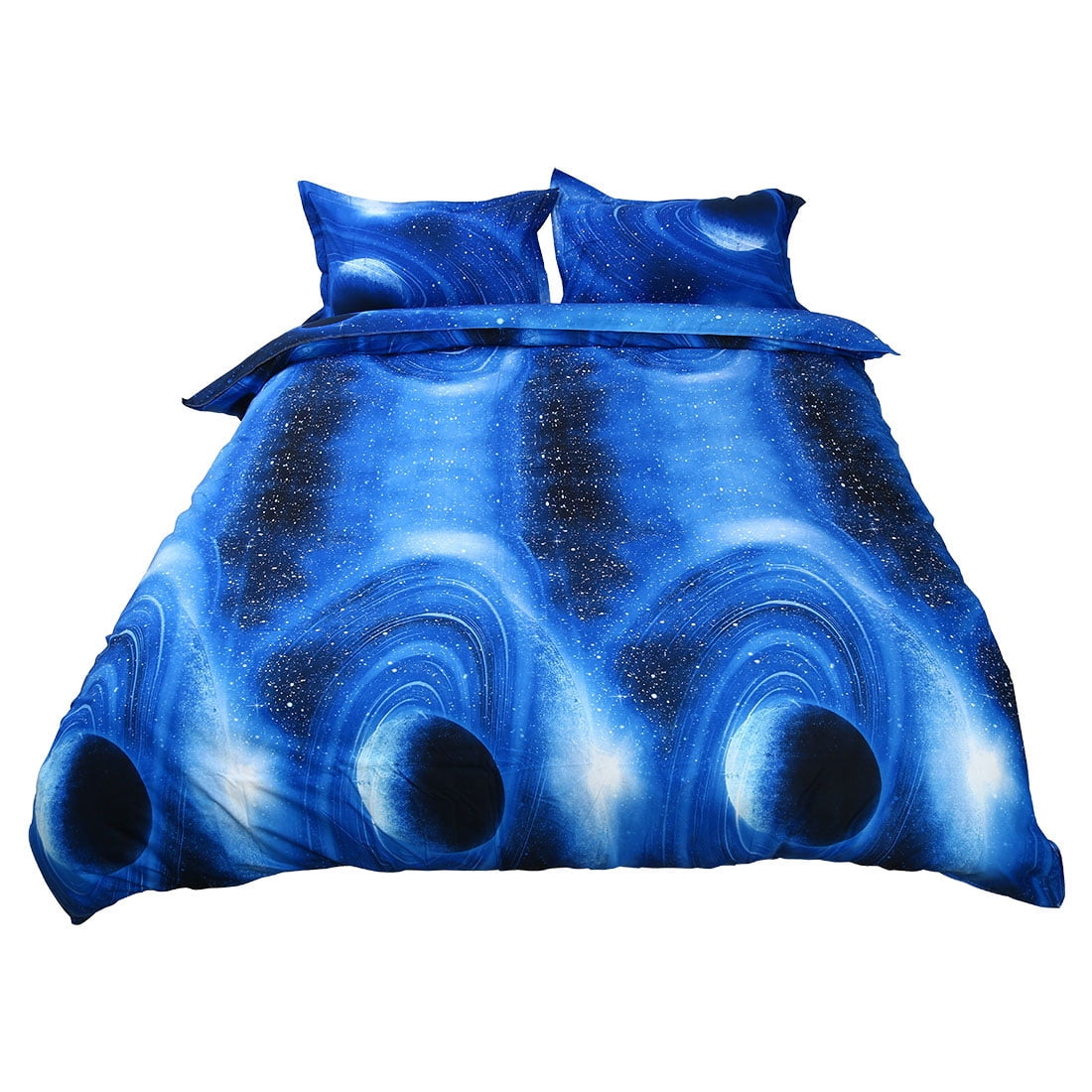 PiccoCasa Galaxy 3Piece Polyester Duvet Cover Set, Royal Blue Queen