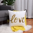 thumbnail image 1 of PiccoCasa Gold Stamping Decorative Throw Pillowcase 18"x18" Square Cushion Cover, #21, 1 of 7