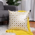 thumbnail image 1 of PiccoCasa Gold Stamping Decorative Throw Pillowcase 18"x18" Square Cushion Cover, #5, 1 of 7