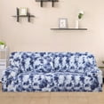thumbnail image 1 of PiccoCasa Graffiti Printed Couch Slipcovers 3 Seat Elastic Sofa Covers, Blue, 1 of 6