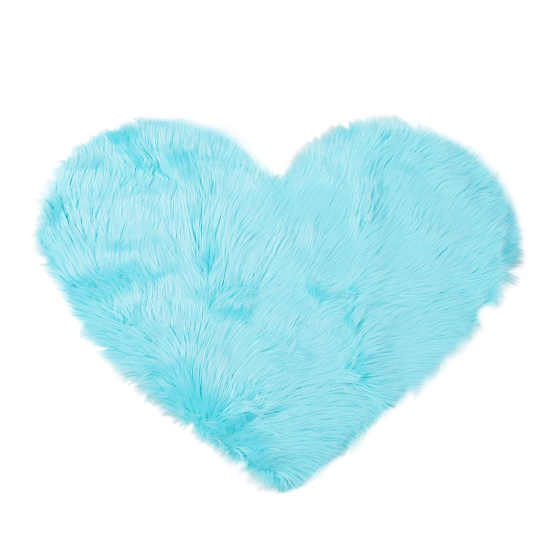 PiccoCasa Heart Shaped Faux Wool Area Rugs Shaggy Carpet Mats, 2